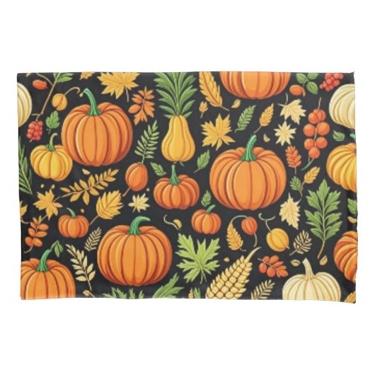 Pumpkin Pattern Ernte Tag Herbst Kissenbezug (Vorderseite)