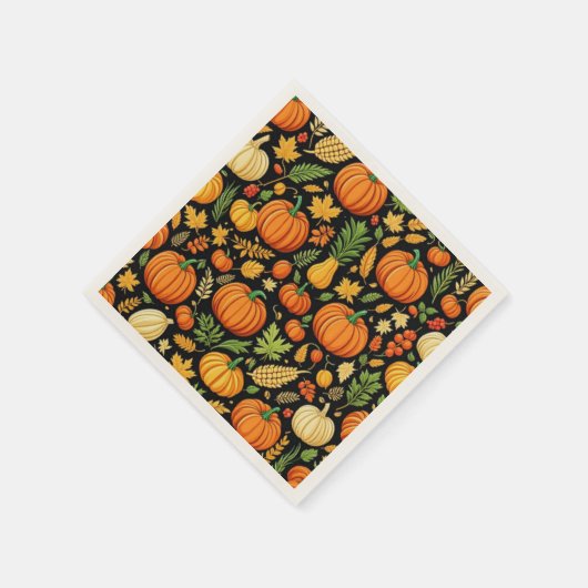 Pumpkin Pattern Ernte Tag Herbst Serviette (Ecke)