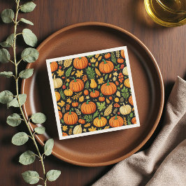 Pumpkin Pattern Ernte Tag Herbst Serviette