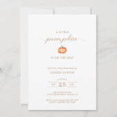 Pumpkin Pattern Fall Baby Dusche | Einladung (Vorderseite)