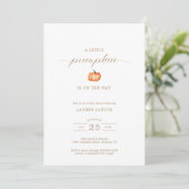 Pumpkin Pattern Fall Baby Dusche | Einladung (Stehend Vorderseite)