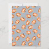 Pumpkin Pattern Fall Baby Dusche | Einladung (Rückseite)