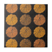 Pumpkin Pattern Orange Fliese (Vorderseite)