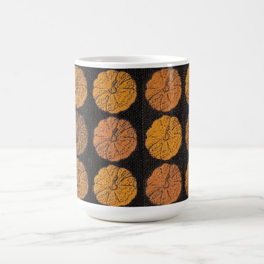 Pumpkin Pattern Orange Kaffeetasse (Mittel)