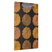 Pumpkin Pattern Orange Klemmbrett (Rechts)