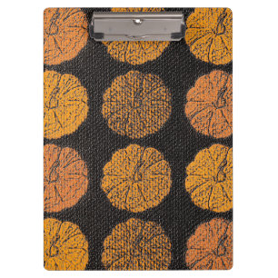 Pumpkin Pattern Orange Klemmbrett