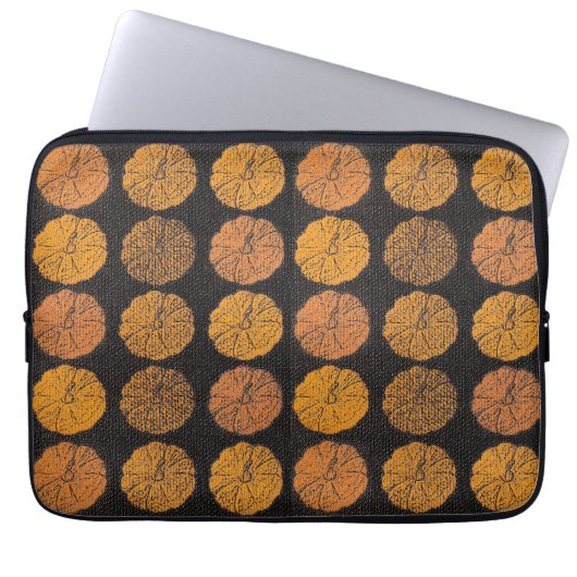 Pumpkin Pattern Orange Laptopschutzhülle (Vorderseite)