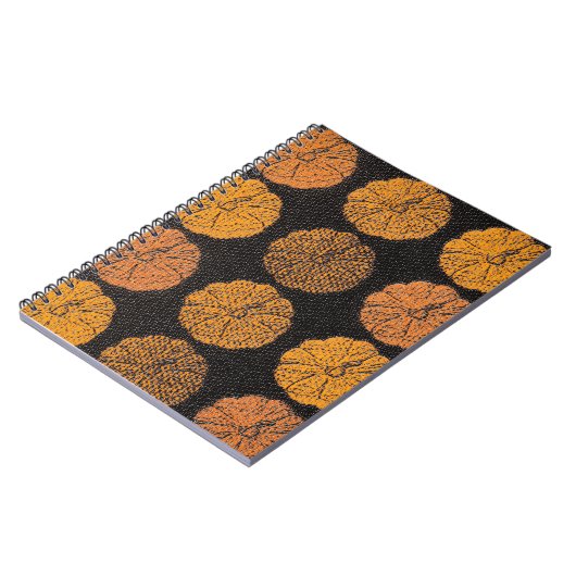 Pumpkin Pattern Orange Notizblock (Linke Seite)