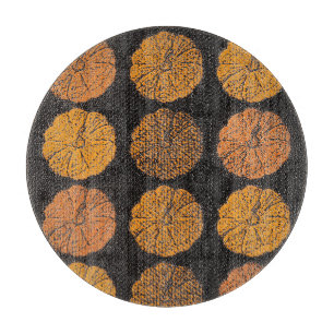 Pumpkin Pattern Orange Schneidebrett