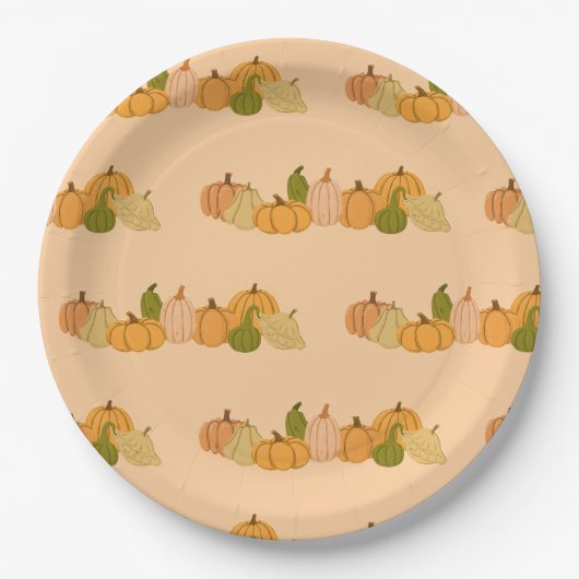 Pumpkin Pattern Paper Napkins - Halloween-Party Pappteller (Vorderseite)