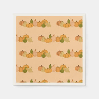 Pumpkin Pattern Paper Napkins - Halloween-Party Serviette