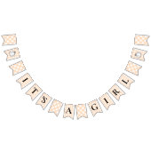 Pumpkin Peach Gingham Es ist ein Mädchen-Jagdfahne Wimpelkette (Alle)