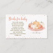 Pumpkin Peach Pink Babydusche Bücher für Baby Begleitkarte (Vorderseite)