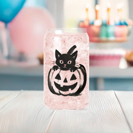 Pumpkin Peek – Black Cat Halloween Design on  Dosenglas (Insitu (Baby Party))