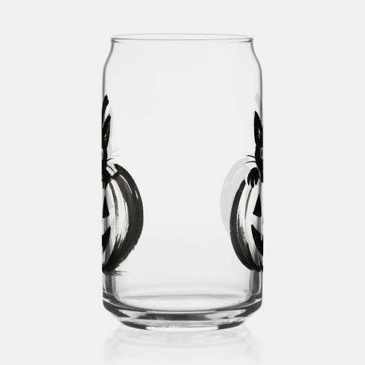 Pumpkin Peek – Black Cat Halloween Design on Dosenglas (Rechts)