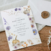 Pumpkin Periwinkle Blume Kinderdusche Einladung