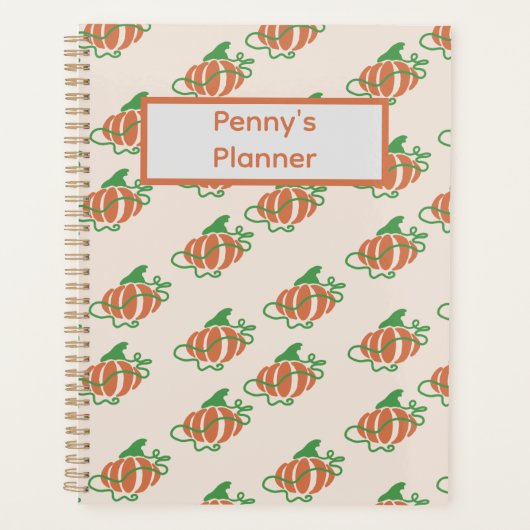 Pumpkin Personalisiert Planner Planer (Vorderseite)