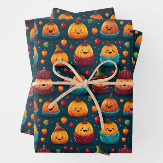 Pumpkin-Persönlichkeiten Geschenkpapier Set (Beispiel)