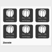 Pumpkin-Pflaster auf schwarzem Sticker (Blatt)