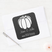 Pumpkin-Pflaster auf schwarzem Sticker (Umschlag)