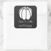 Pumpkin-Pflaster auf schwarzem Sticker (Tasche)