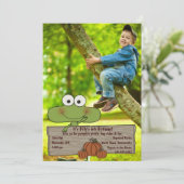 Pumpkin-Pflaster - Foto zum Geburtstag Einladung (Stehend Vorderseite)