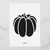 Pumpkin-Pflaster im Schwarzwurf Folieneinladung (Rückseite)