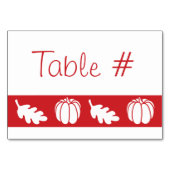 Pumpkin-Pflaster in der Cherry-Tischkarte Tischnummer (Rückseite)