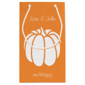 Pumpkin-Pflaster in der Orangenen Geschenktasche Kleine Geschenktüte (Rückseite)