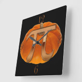 Pumpkin Pi Funny Mathe-lover's Wall Clock Quadratische Wanduhr (Winkel)
