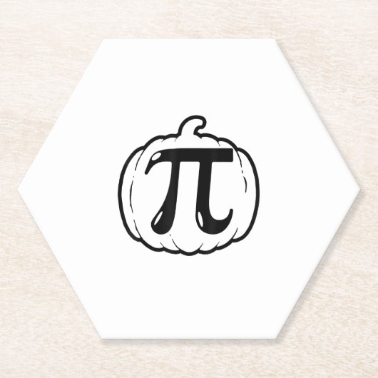Pumpkin Pi Funny Mathematih Halloween & Erntedank Untersetzer (Vorderseite)