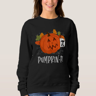 Pumpkin Pi Halloween Costume Math Day Orange Sweatshirt