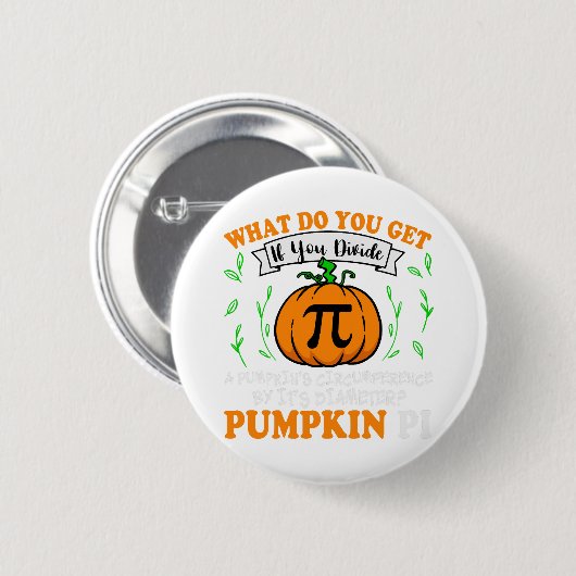Pumpkin Pi Halloween Math Button (Vorne & Hinten)