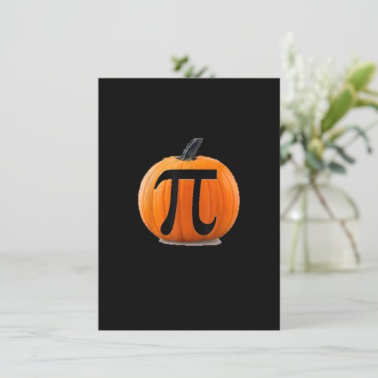Pumpkin Pi - Halloween und Fall-Mathematik Symbol Einladung (Stehend Vorderseite)