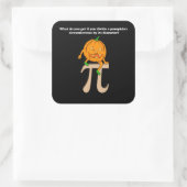Pumpkin Pi Math Halloween Quadratischer Aufkleber (Tasche)