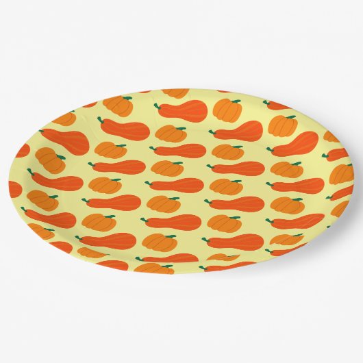 Pumpkin Pi Pappteller (Schrägansicht)