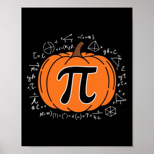 Pumpkin Pi Pie Math Lehrer Funny Halloween Danke Poster (Vorne)