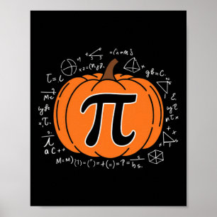 Pumpkin Pi Pie Math Lehrer Funny Halloween Danke Poster