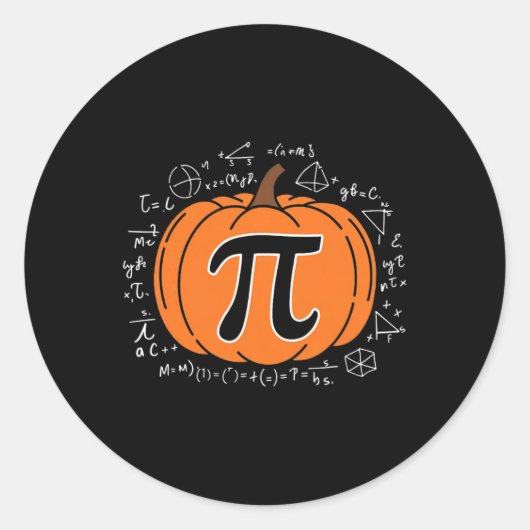 Pumpkin Pi Pie Math Lehrer Funny Halloween Danke Runder Aufkleber (Vorderseite)