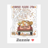 Pumpkin Picking-Crew Aufkleber (Blatt)