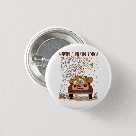 Pumpkin Picking-Crew Button (Vorne & Hinten)
