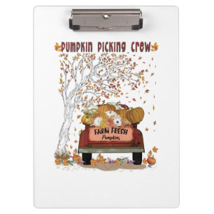 Pumpkin Picking-Crew Klemmbrett