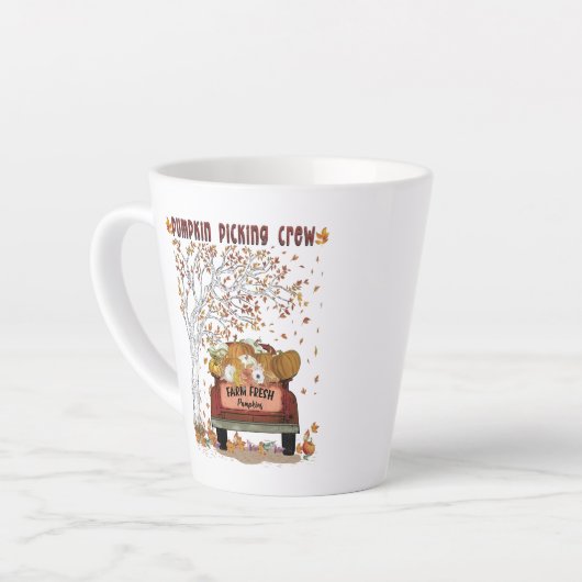 Pumpkin Picking-Crew Milchtasse (Linke Ecke)