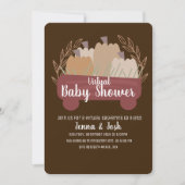 Pumpkin Picking Wagon Virtual Baby Shower Einladung (Vorderseite)