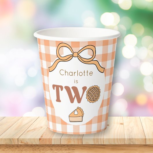 Pumpkin Pie 2. Geburtstag Pappbecher