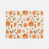 Pumpkin Pie Autumn Fall Pattern Fleecedecke (Vorderseite (Horizontal))