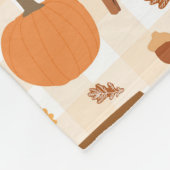 Pumpkin Pie Autumn Fall Pattern Fleecedecke (Ecke)
