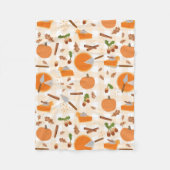 Pumpkin Pie Autumn Fall Pattern Fleecedecke (Vorderseite)