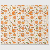 Pumpkin Pie Autumn Fall Pattern Geschenkpapier (Flach)
