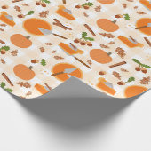 Pumpkin Pie Autumn Fall Pattern Geschenkpapier (Ecke)